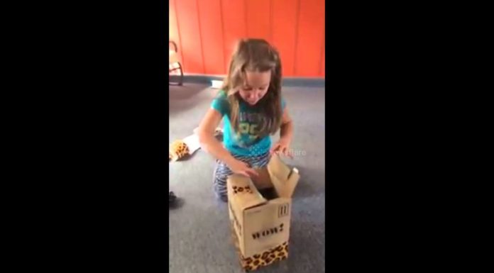 Bambina riceve un regalo speciale!