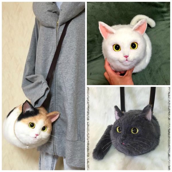 Dal Giappone, borse-gatto