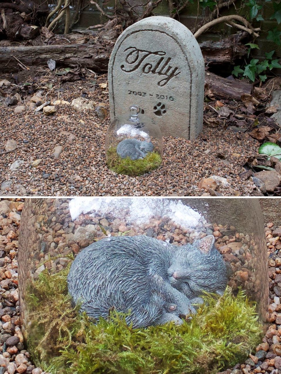 Il luogo di sepoltura di Tolly, the Topiary Cat