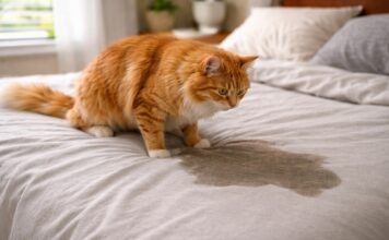 Pipì sul letto o sul divano: perché il gatto sceglie proprio quei posti Pipì sul letto o sul divano