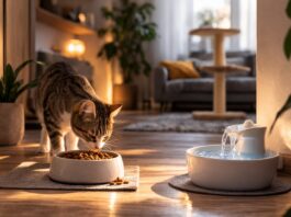 Dove posizionare cibo e acqua per il gatto