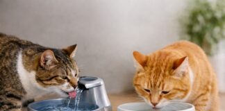 Fontanella o ciotola? Come stimolare il gatto a bere di più Fontanella o ciotola