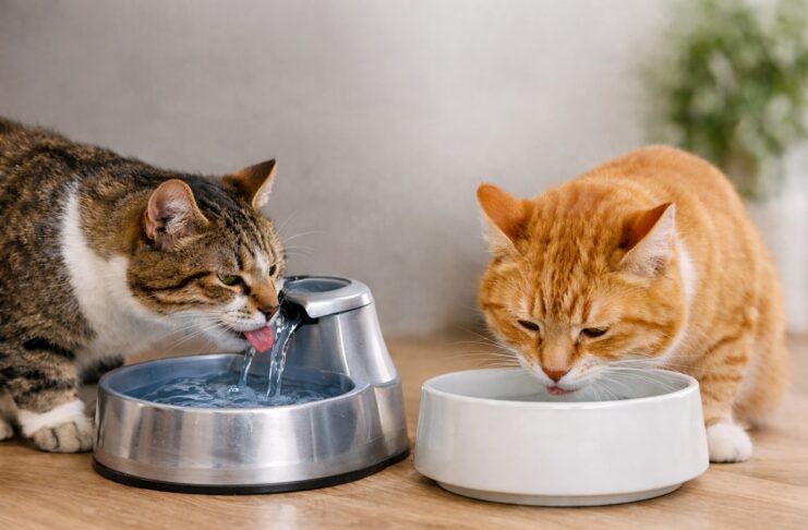 Fontanella o ciotola? Come stimolare il gatto a bere di più Fontanella o ciotola