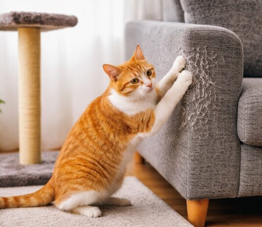 gatto che non usa il tiragraffi