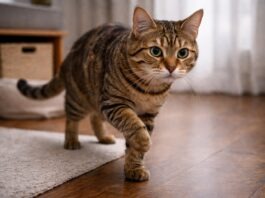 Gatto che zoppica senza ferite