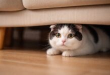 Il gatto si nasconde sempre: quando è paura e quando no Il gatto si nasconde sempre