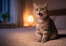 Miagolio notturno: perché il gatto ti sveglia Miagolio notturno