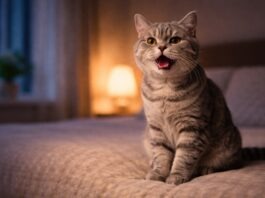 Miagolio notturno: perché il gatto ti sveglia Miagolio notturno