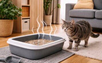 odore di lettiera in casa