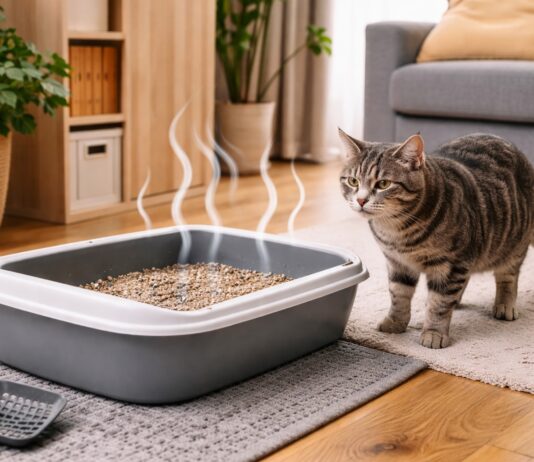 odore di lettiera in casa