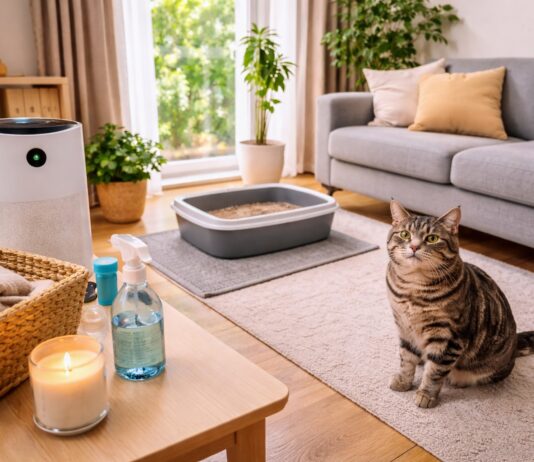 odori di gatto in casa