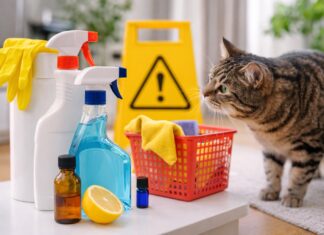 Prodotti per la pulizia: quali evitare se hai un gatto prodotti per la pulizia