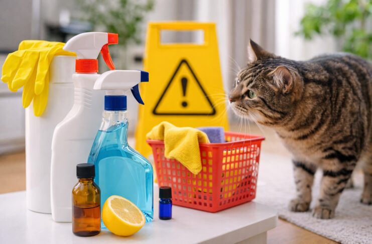 Prodotti per la pulizia: quali evitare se hai un gatto prodotti per la pulizia