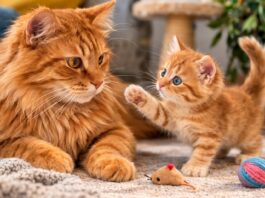 Gatto adulto e cucciolo insieme: criticità comuni Gatto adulto e cucciolo insieme