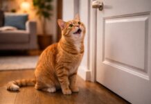 Gatto che miagola davanti alla porta: cosa sta chiedendo Gatto che miagola davanti alla porta