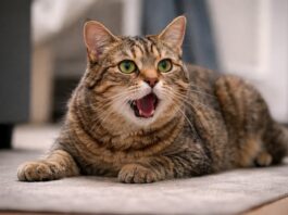 Gatto che respira male