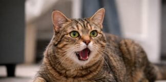 Gatto che respira male