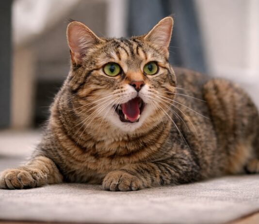 Gatto che respira male