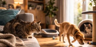 Gatto stressato dopo l’arrivo di un altro animale: segnali da riconoscere, cause e come aiutare il gatto ad adattarsi.