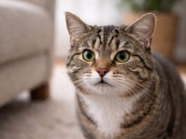 Orecchie e sguardo del gatto